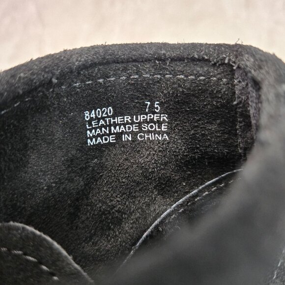 Minnetonka Ankle Booties 7.5 Black Suede Short Comfort Chukka Desert Shoe Boots - Picture 8 of 12